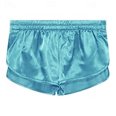 economico Boxer da uomo-Per uomo 1 confezione Biancheria intima Boxer Miscela di fibre chimiche Traspirante Morbido Liscio Vita normale Argento Nero