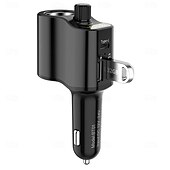 preiswerte Bluetooth Auto Kit/Freisprechanlage-FM-Transmitter BT 5.0 Auto-Kit Freisprecheinrichtung Auto-Musik-Player Zigarettenanzünder-Splitter Dual-USB-Autoladegerät