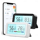 economico Elettrodomestici-tuya termoigrometro wireless wifi termometro igrometro temperatura umidità tester sensore supporto per alexa google