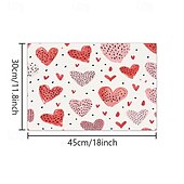 economico Tovagliette-set di 4 tovagliette per San Valentino romantiche e decorative con motivi a forma di cuore o rosa resistenti e resistenti al calore perfette per aggiungere un tocco d&#039;amore all&#039;arredamento della tua