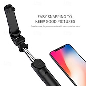 Недорогие Моноподы для селфи-Палка для селфи Bluetooth С возможностью удлинения Максимальная длина 71 cm Назначение универсальный Android / iOS Универсальный