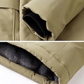 preiswerte Softshell-, Fleece- &amp; Wanderjacken-Herren Wanderjacke Winter Draussen warm Fleece-Futter Windundurchlässig Windbreaker-Jacke Reisen Schwarz Khaki Dunkelblau
