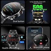 abordables Relojes inteligentes-EX100 Reloj inteligente 1.95 pulgada Smartwatch Reloj elegante Bluetooth Podómetro Recordatorio de Llamadas Seguimiento del Ejercicio Compatible con Android iOS Mujer Hombre Larga espera Llamadas con