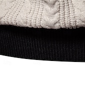 preiswerte Herrenpullover-Herren Pullover Strickpullover Pullover mit Fair-Isle-Muster Gerippt Gedrehtes Stricken Standard Strick Farbblock Rundhalsausschnitt Modisch Basic Freizeitskleidung Verabredung Bekleidung Herbst