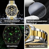 ieftine Ceasuri Quartz-Ceas de mână pentru bărbați quartz fashion casual cu lumina impermeabil decorativ din oțel