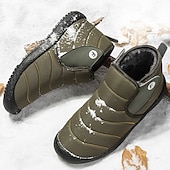 cheap Winter &amp; Snow Boots-Men&#039;s Insulated Winter Snow Boots – Waterproof Slip-On Ankle Boots with Faux Fur Lining, Anti-Slip Sole for Outdoor Hiking &amp; Cold Weather