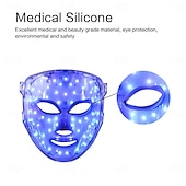 cheap Facial Care Devices-Wireless 7 Colors LED Light Therapy Face Mask Photon Therapy Mask For Skin Rejuvenation Anti Aging Wrinkle Freckle Removal Acne Treatment