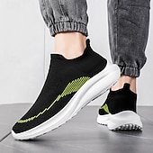 economico Sneakers da uomo-sneakers slip-on rosse leggere da uomo | tomaia in flyknit traspirante con suola comoda per attività casual e sportive