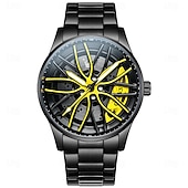 Недорогие Кварцевые часы-Часы OLEVS Men Quartz - креативные модные повседневные наручные часы со светящимися элементами и водонепроницаемыми стальными украшениями