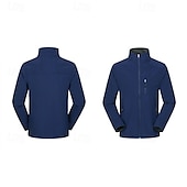 baratos Casacos Leves, Polares &amp; Caminhada-Homens Jaqueta Softshell Jaqueta de Trilha Ao ar livre Térmico / Quente A Prova de Vento Impermeável Jaquetas em Velocino Jaqueta corta-vento Viajar Preto Azul Marinho Cinzento