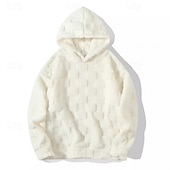 cheap Fleece Sweatshirts-Men&#039;s Fleece Hoodie Black White Gray Hooded Plain Pocket Sports &amp; Outdoor Daily Holiday Streetwear Cool Casual Winter Spring &amp;  Fall Clothing Apparel Hoodies Sweatshirts