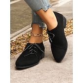 abordables années 1930-chaussures oxford en faux suède marron à imprimé léopard - chaussures plates à lacets élégantes pour femmes, parfaites pour les looks décontractés et vintage