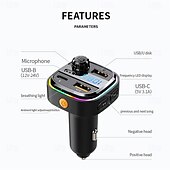 billige Billader-bil mp3-spiller bluetooth 5.0 fm sender pd25w hurtiglader lader tilbehør mobiltelefon adapter