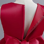 levne Párty šaty-Děti Dívčí Šaty na párty Pevná barva Bez rukávů Výkon Vánoce Narozeniny Kravatový uzel Krásná Sladký Polyester Maxi Šaty na párty Swingové šaty Áčkové šaty Léto 4-12 let Světlá růžová Fialov