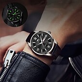 preiswerte Quarz-Uhren-1 Neue Mode Trend Herren Business Quarz Uhr Kalender Woche Anzeige Lebensreise Leuchtende Freizeit Sport Herren Armbanduhr Geschenk Ideale Wahl