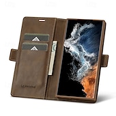 Недорогие Чехлы для Samsung-телефон Кейс для Назначение SSamsung Galaxy S24 S24 Ultra Plus S24 ФЭ S23 S22 S21 S20 Ultra Plus FE A54 A34 A14 А53 A52 Samsung A13 5G Откидная крышка со стендом Магнитный Разъем для карты Ретро