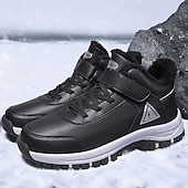baratos Inverno e botas de neve-botas masculinas para caminhadas ao ar livre no inverno - tênis quentes forrados com pele, à prova d&#039;água, com sola antiderrapante e tira de velcro