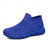 preiswerte Sneaker für Herren-Rote Flyknit-Sneaker für Herren, leichte und atmungsaktive, stylische Freizeitschuhe für den Alltag, Outdoor-Aktivitäten und Sport
