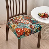 ieftine Husa scaun de sufragerie-Set de huse pentru scaune elastice pentru scaune de sufragerie huse de scaune moi, detașabile, lavabile, pentru scaune de sufragerie, huse pentru scaune de sufragerie protector