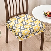ieftine Husa scaun de sufragerie-Set de huse pentru scaune elastice pentru scaune de sufragerie huse de scaune moi, detașabile, lavabile, pentru scaune de sufragerie, huse pentru scaune de sufragerie protector