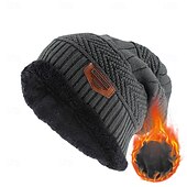 preiswerte Beanie Hat-Herren Beanie Mütze Grau Baumwolle Reise Skullies &amp; Beanies Outdoor Urlaub Glatt Windundurchlässig Warm