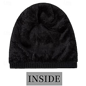 economico Cappello a cuffia-Per uomo Unisex Cappello a cuffia Cappelli invernali Berretti 骷髅头毛线帽 Cappello lavorato a maglia Nero Vino Poliestere Lavorato a maglia Accogliente Da tutti i giorni Per uscire Tinta unita / tinta