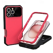 お買い得  iPhone用ケース-電話 ケース 用途 iPhone 16 Pro Max プラス iPhone 15 プロマックスプラス バックカバー 磁石バックル ワイヤレス充電をサポート 耐衝撃 レトロ風 TPU PC