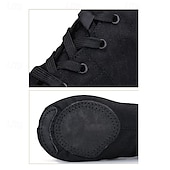 preiswerte Jazztanzschuhe-schwarze High-Top-Tanzschuhe zum Schnüren für Profis – bequeme, flexible Sohle für Ballett, Jazz und Bühnenauftritte