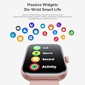 preiswerte Smartwatch-JR-FT5 Plus Smartwatch 1.96 Zoll Smartwatch Fitnessuhr Bluetooth Schlaf-Tracker Herzschlagmonitor Wecker Kompatibel mit Android iOS Damen Herren Freisprechanlage Wasserdicht Benutzerdefiniertes Wählen