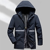 preiswerte Softshell-, Fleece- &amp; Wanderjacken-Herren Wanderjacke Winter Draussen warm Fleece-Futter Windundurchlässig Windbreaker-Jacke Reisen Schwarz Khaki Dunkelblau