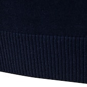 economico Maglioni e Cardigan Elite da Uomo-Per uomo Felpa Maglione Maglieria A Coste Maglia Top Regolari Cerniera Blocco di colori Collo ripiegato Maglieria Neutro All&#039;aperto Abbigliamento Primavera &amp; Autunno Nero Blu marino S M L