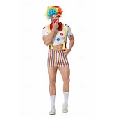 levne Děsiví klauni-Žolík Klaun předvečer Všech svatých Úbory Kostým cirkus Karnevalový kostým Hrdost Duhová cosplay Dospělé Pánské předvečer Všech svatých Karneval Mardi Gras Výkon Pride Parade Měsíc hrdosti Jednoduch