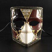 olcso Maszk-Paprikajancsi Farsangi maszk Velencei maszk Bauta Felnőttek Férfi Női Zárt sisak Parti Álarcos mulatság Velencei karnevál Mindszentek napja Farsang Mardi Gras Könnyű farsangi jelmez