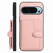 お買い得  その他のスマホケース-電話 ケース 用途 ピクセル9プロ ピクセル9プロXL Pixel 8 Pro Pixel 8 ピクセル9 バックカバー スタンド付き カード挿入口 耐衝撃 レトロ風 TPU PUレザー