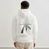 abordables Sudaderas y Sudaderas Elite para Hombres-Hombre Sudadera con capucha y cremallera completa Negro Blanco Con Capucha Graphic Árbol Cremallera Estampado Navidad Regalos de Navidad Deporte Vintage Fresco Design Otoño Invierno Ropa Sudaderas