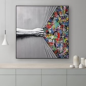 levne Umělecké malby-graffiti umění olejomalba ručně malované abstraktní umění paměť graffiti street art malba ručně malovaný pop art olejomalba zeď umění karikatura olejomalba pro obývací pokoj dekorace na stěnu ložnice
