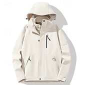 preiswerte Fleece &amp; 3 in 1 Jacken-Herren Wanderjacke 3-in-1-Jacken wandern Draussen Wasserdicht Windundurchlässig Warm Reißverschluß vorne Vliesjacken Voller Reißverschluss Camping / Wandern / Höhlenforschung Schwarz Elfenbein Rot
