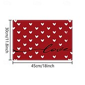 cheap Placemats &amp; Coasters &amp; Trivets-Valentine&#039;s Day Placemats Set of 4 Romantic and Decorative Table Mats Featuring Heart or Rose Patterns Durable and Heat-Resistant Perfect for Adding a Touch of Love to Your Dining Table Decor