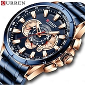 economico Orologi al quarzo-Orologio al quarzo CURREN da uomo moda outdoor orologio da polso casual luminoso calendario impermeabile orologio in acciaio