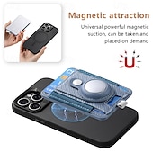 economico Cover per iPhone-telefono Custodia Per iPhone 16 Pro Max Plus iPhone 15 Pro Max Plus Universali Custodia ad adsorbimento magnetico Con supporto A calamita Supporto a molla TPU pelle sintetica