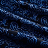 ieftine Sacouri clasice pentru bărbați-Bărbați Blazer Afaceri Petrecere cu cocktail Petrecere Nuntă Modă Casual Primăvara &amp; toamnă Poliester Imprimeu Paisley Buzunar Nasturi Comfortabil Cu Un Nasture Blazer Argintiu Gri Închis Negru Alb