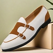 cheap Semi-Formal-Men&#039;s Loafers &amp; Slip-Ons Penny Loafers Suede Nylon Comfortable Slip Resistant Loafer Buckle White Green Color Block