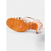 abordables Chaussures de danses latines-sandales de danse holographiques argentées pour femmes avec semelle en daim souple, design à brides croisées et talon bas - idéales pour la salsa, la danse latine et la danse de salon