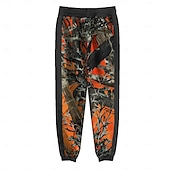 economico Pantaloni della tuta-Per uomo Camouflage Pantaloni della tuta in pile Vita elastica con coulisse Vintage Informale Esterno Interni Da giorno Tasche Termale Inverno Stampa 3D Blu Viola Arancione