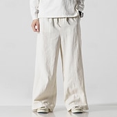voordelige Loszittend-Voor heren Broek Vrijetijdsbroek Zak Trekkoord Recht been Streep Comfort Buiten Dagelijks Modieus Casual Donker Bruin Zwart Micro-elastisch