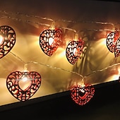 cheap Battery String Lights-1pc Valentine&#039;s Day Love String Lights 1.65M-10Leds/3M-20Leds Battery Box USB Power Supply Valentine&#039;s Day Mother&#039;s Day Christmas New Year Indoor Atmosphere Decoration Light String