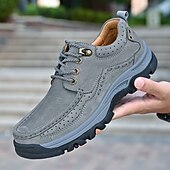 economico Semi-formale-scarpe da trekking da uomo in similpelle marrone con chiusura a lacci - comode e resistenti, perfette per le avventure all&#039;aria aperta