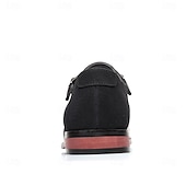 economico Semi-formale-scarpe da uomo con cinturino alla caviglia in pelle sintetica e pelle scamosciata bicolore – eleganti scarpe eleganti con fibbia per occasioni formali