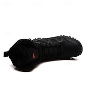 baratos Botas de combate-botas táticas de inverno masculinas – botas de neve quentes, forradas com pele sintética, impermeáveis, de cano alto e com sola antiderrapante, ideais para caminhadas ao ar livre e clima frio