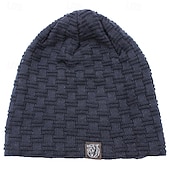 cheap Beanie Hat-Men&#039;s Unisex Beanie Hat Winter Hats Beanies Skull Cap Knit Hat Black Wine Acrylic Fibers Knitted Cozy Daily Wear Going out Solid / Plain Color Warm